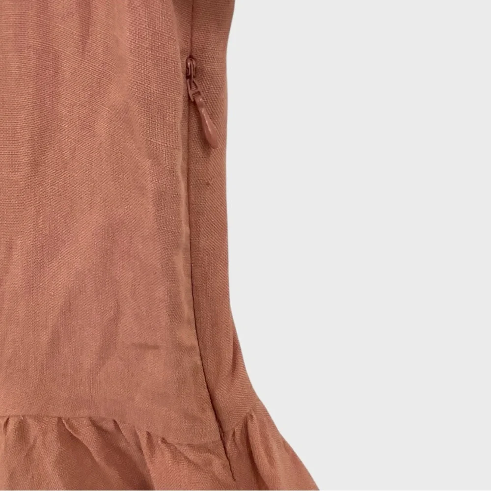 Son de Flor Vintage Pink Linen Classic Mini Dress Size XS - Picture 7 of 11